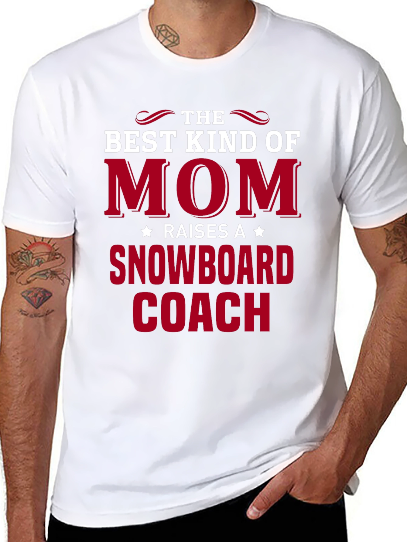 Best Mom Raises a Snowboard Coach T-Shirt