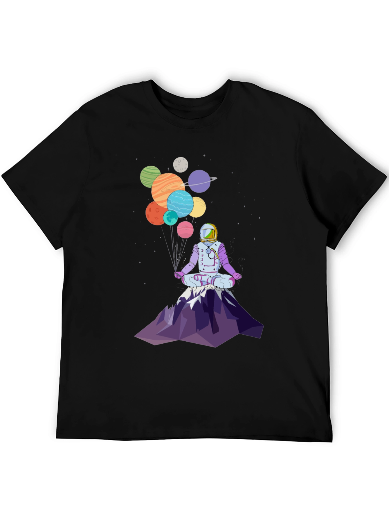 Astronaut Meditating on Mountain T-Shirt