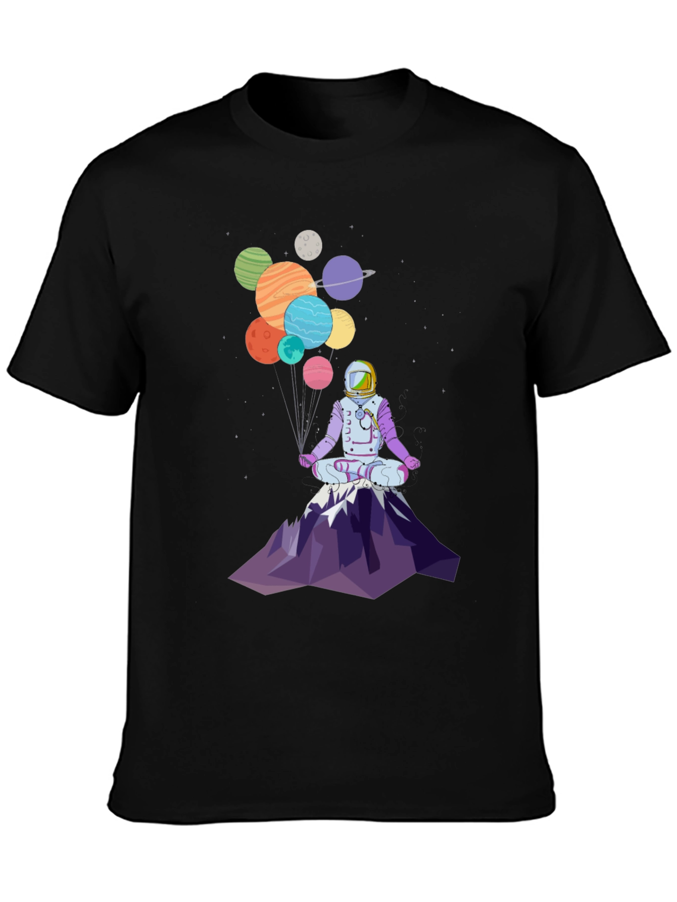 Astronaut Meditating on Mountain T-Shirt
