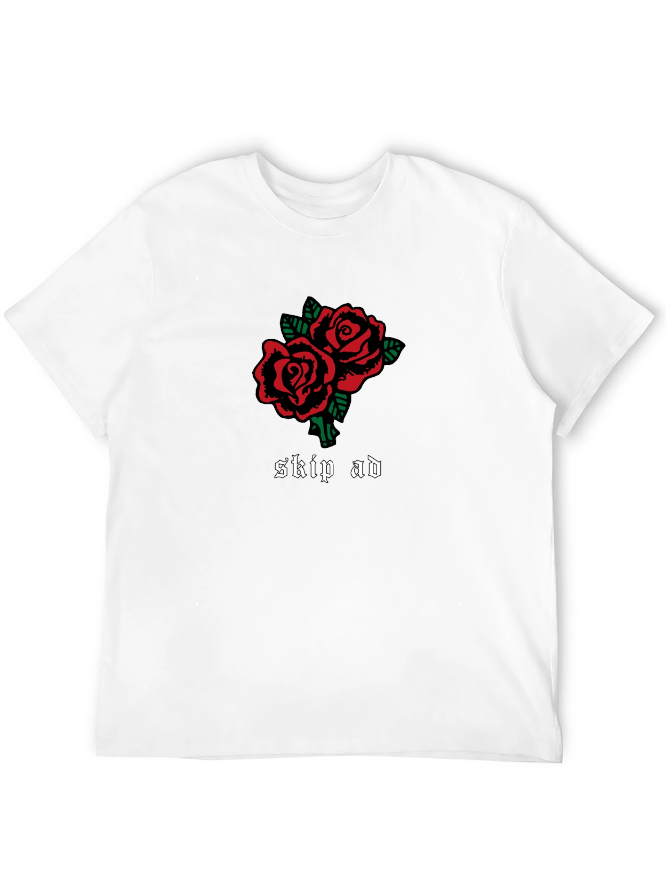 Skip Ad Rose Graphic T-Shirt - Black