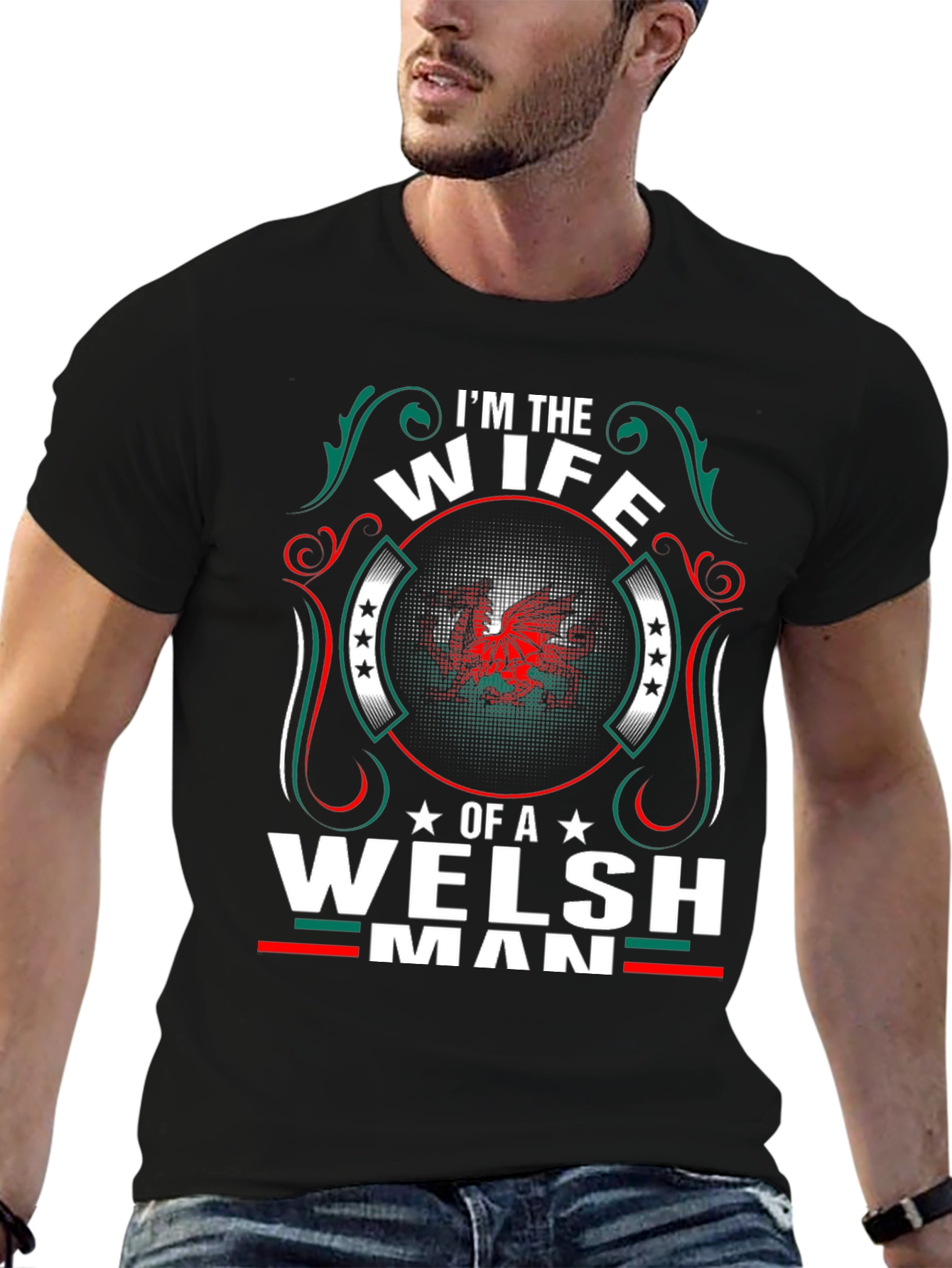 Wife of a Welshman T-Shirt - Dragon Pride