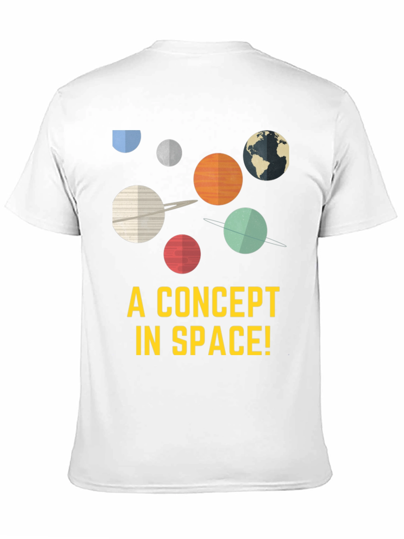 Space Concept Graphic Tee - Black Cotton Blend