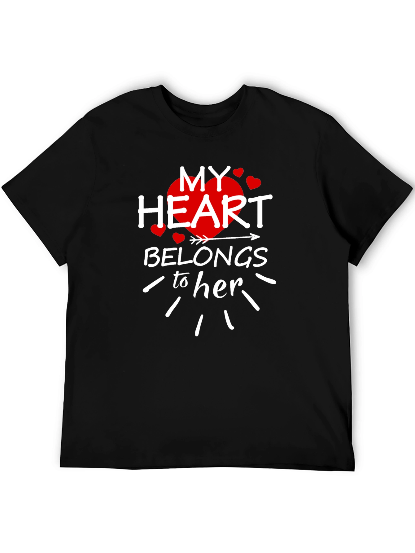 My Heart Belongs To Her Valentines Day T-Shirt