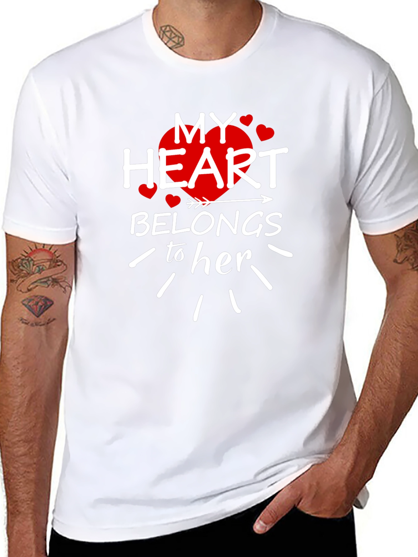 My Heart Belongs To Her Valentines Day T-Shirt