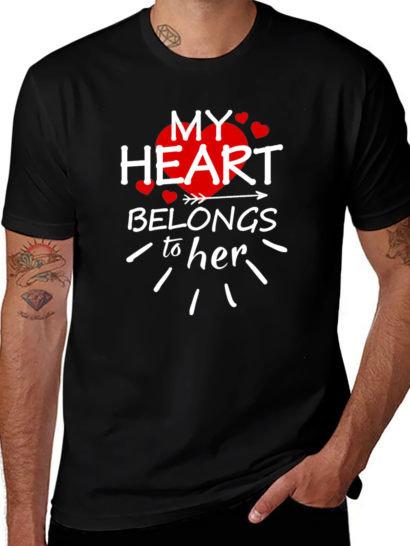 My Heart Belongs To Her Valentines Day T-Shirt