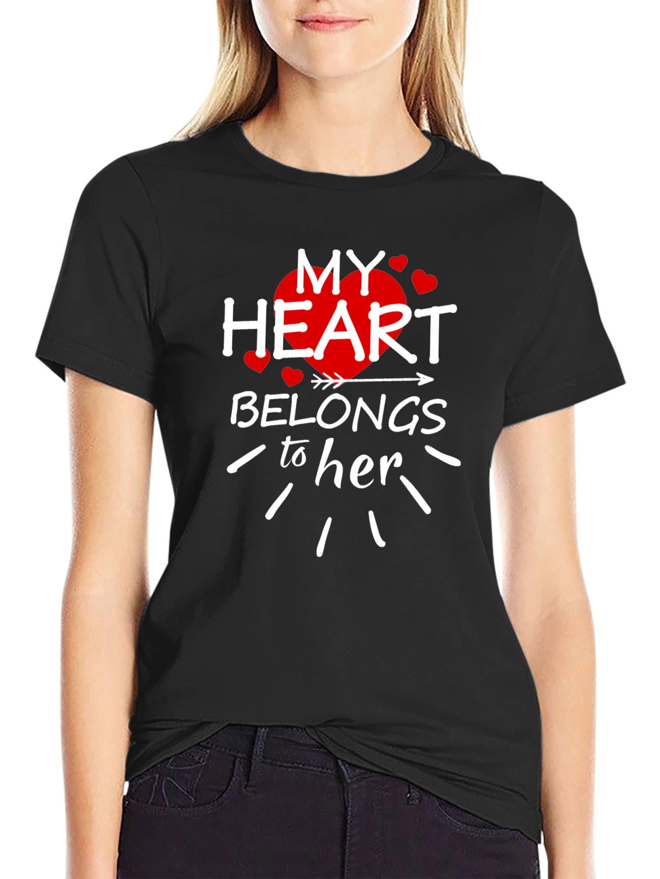 My Heart Belongs To Her Valentines Day T-Shirt