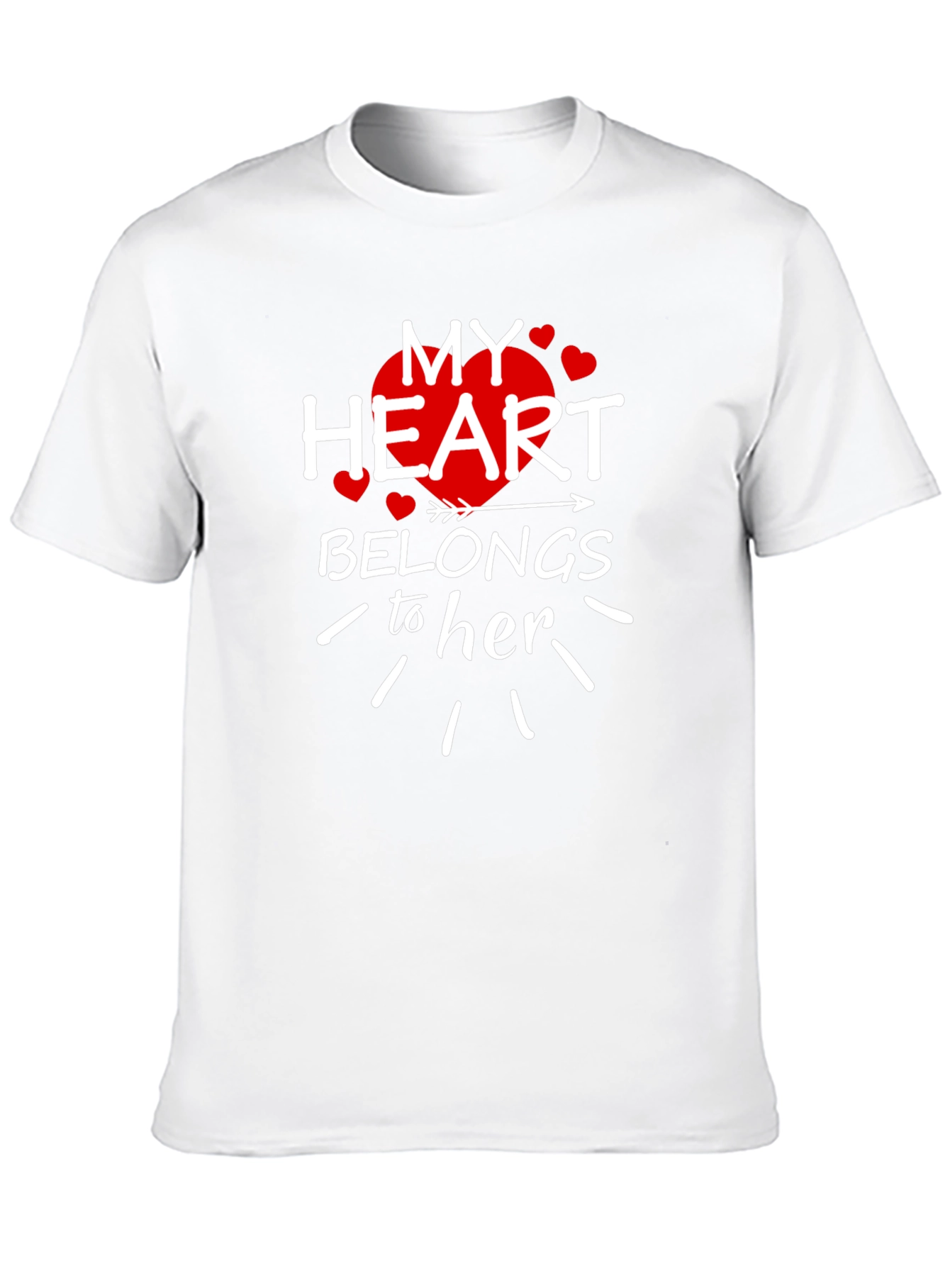 My Heart Belongs To Her Valentines Day T-Shirt