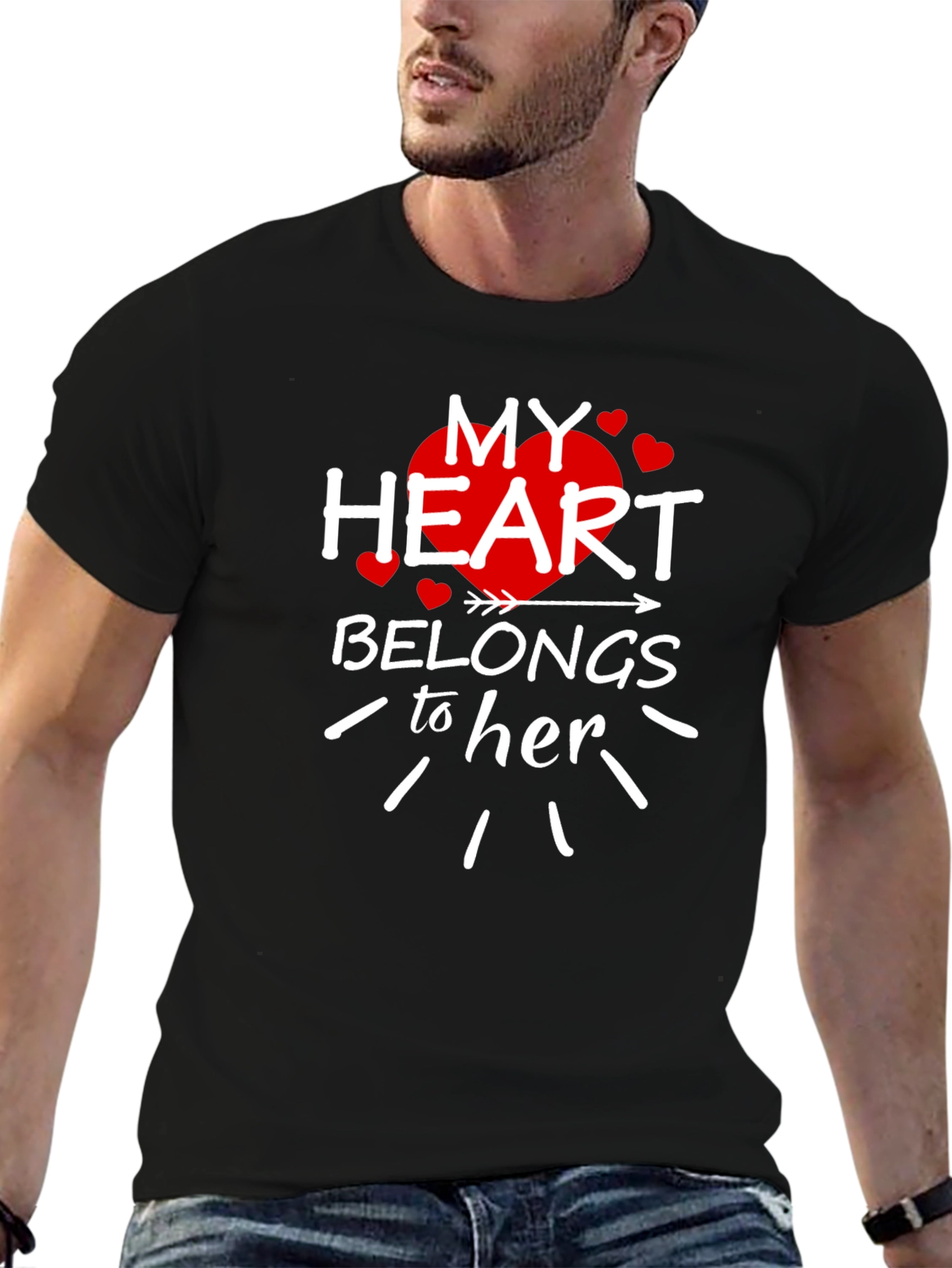 My Heart Belongs To Her Valentines Day T-Shirt