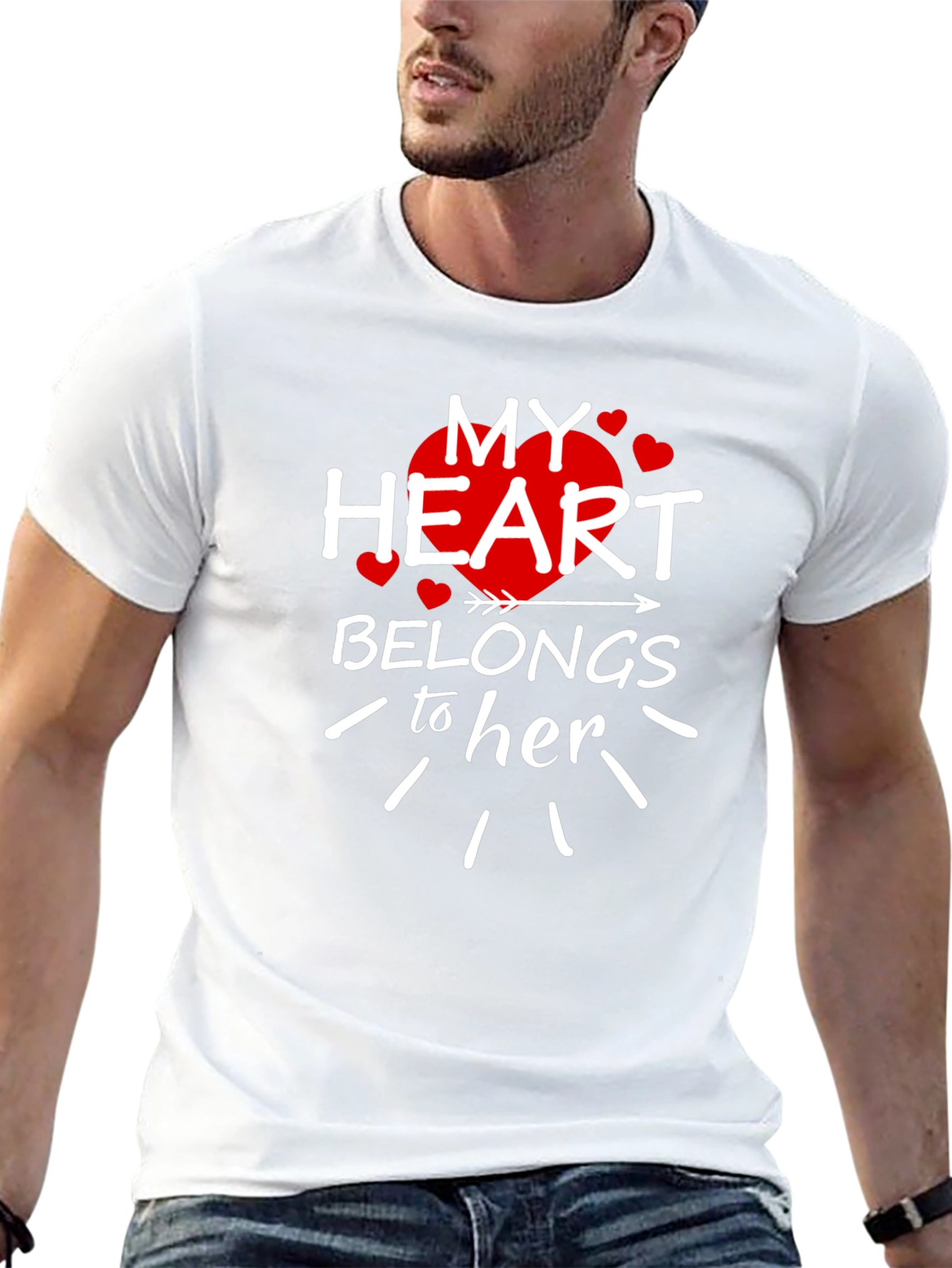My Heart Belongs To Her Valentines Day T-Shirt