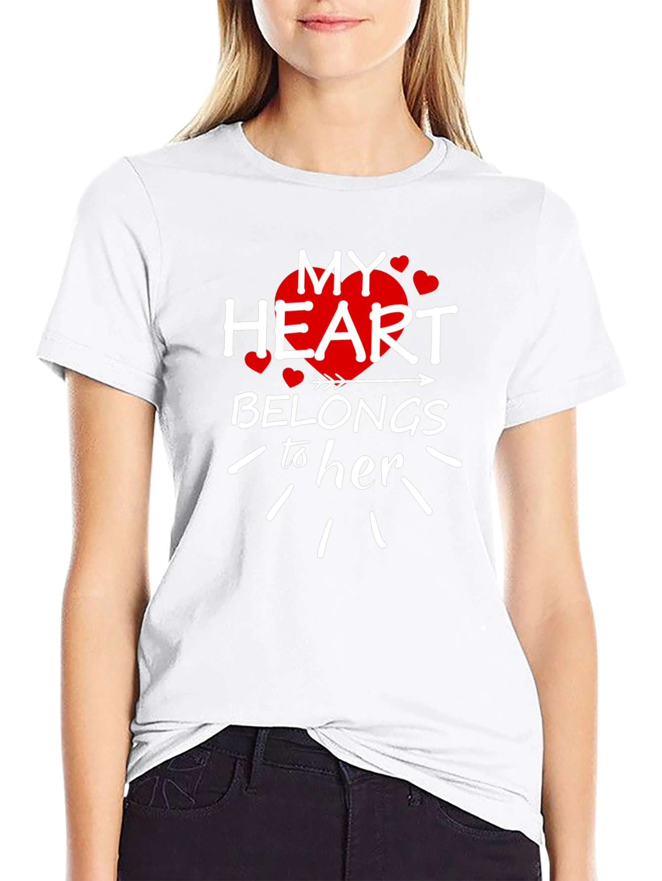 My Heart Belongs To Her Valentines Day T-Shirt