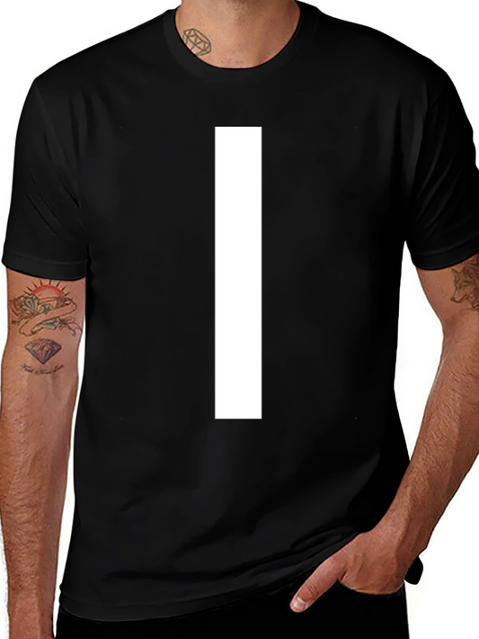 Bold White I on Black T-Shirt