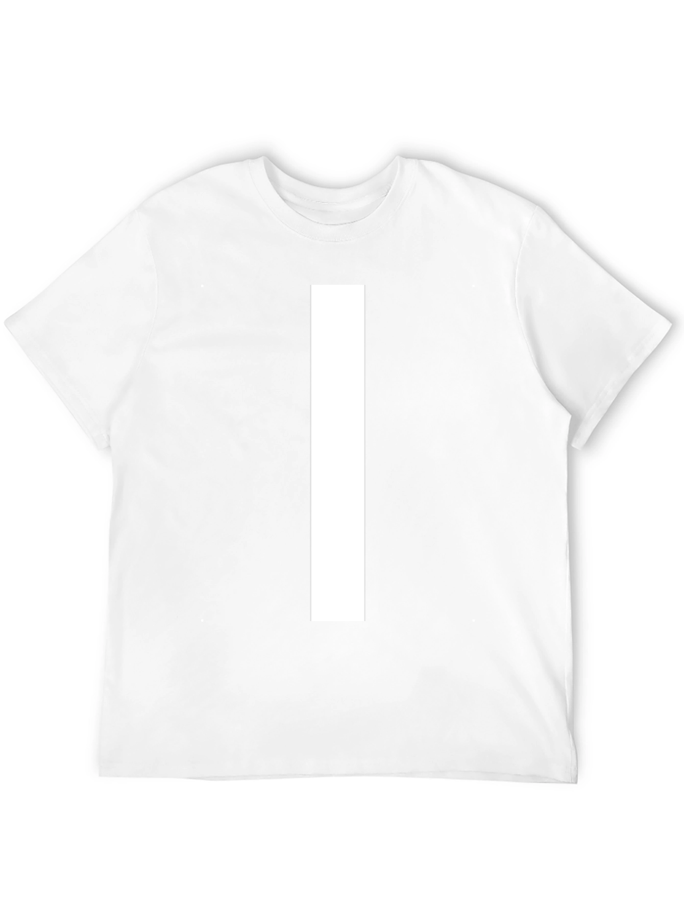 Bold White I on Black T-Shirt