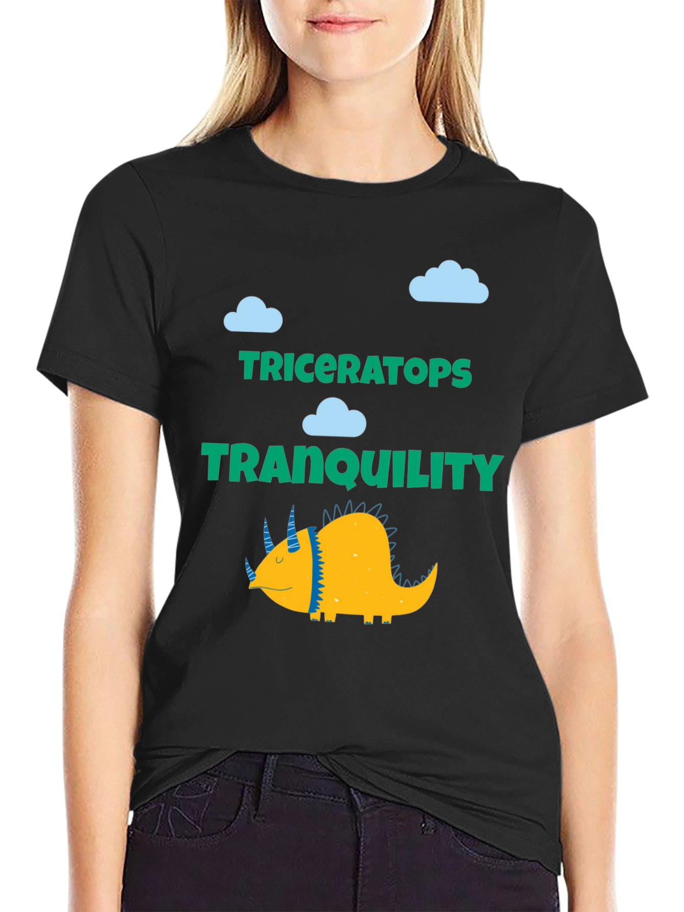 Triceratops Tranquility Graphic Tee