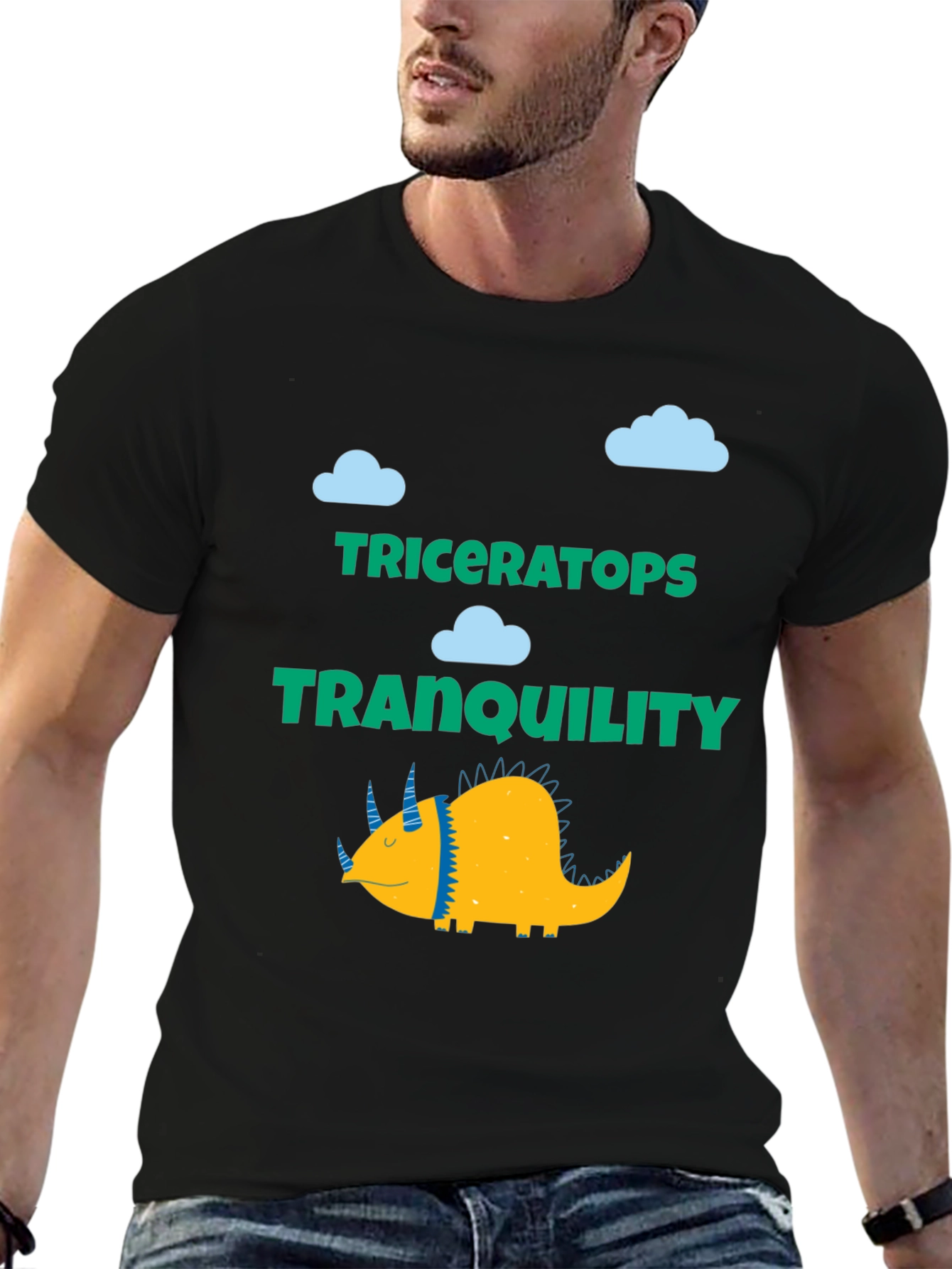 Triceratops Tranquility Graphic Tee