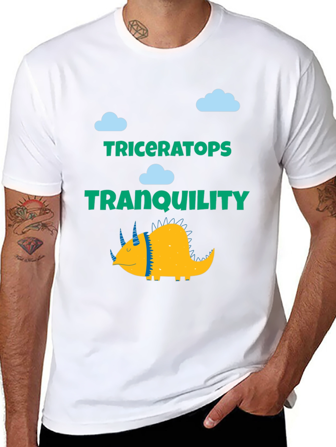 Triceratops Tranquility Graphic Tee