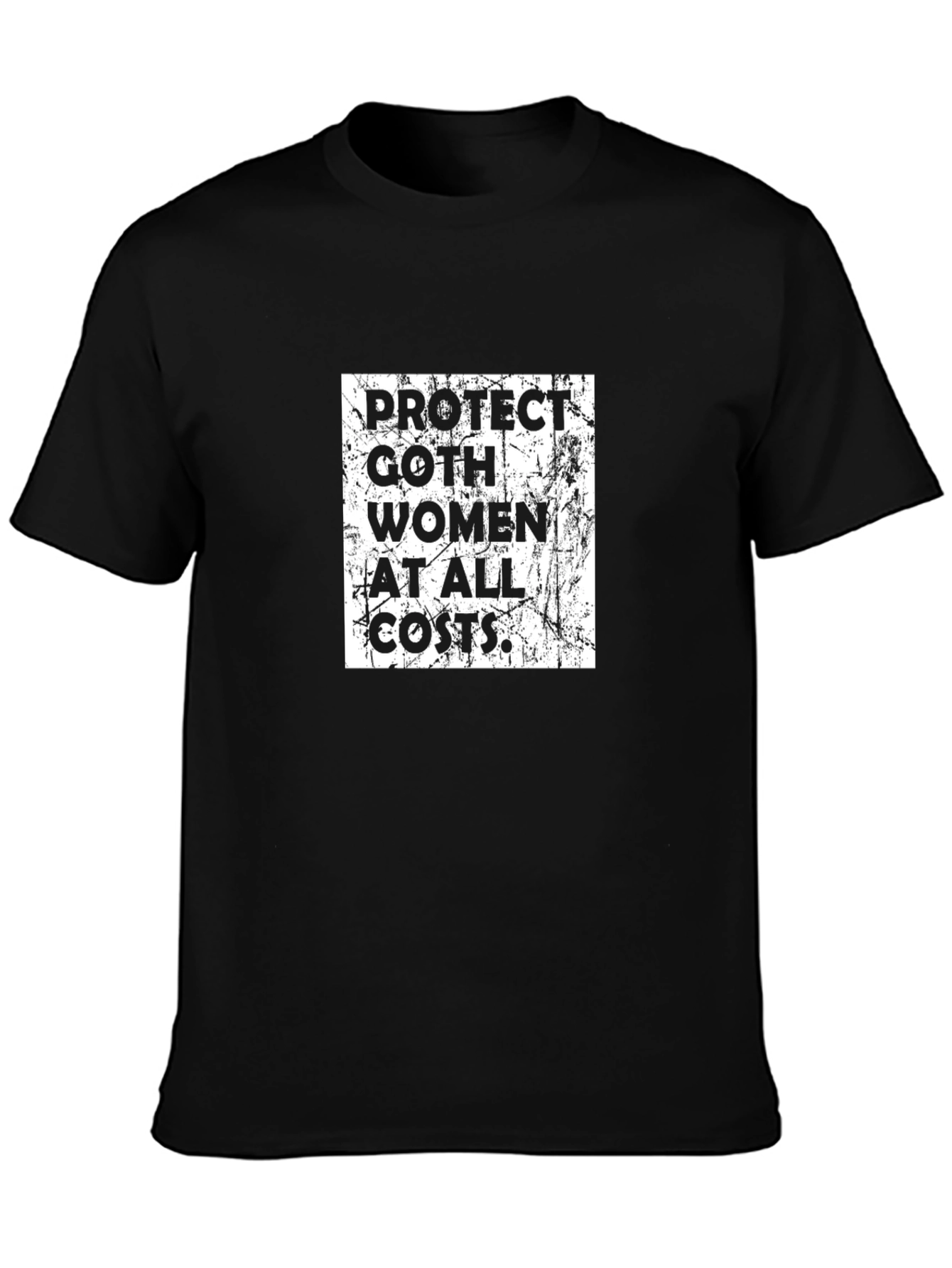 Protect Goth Women Graphic Tee - Black Cotton T-Shirt