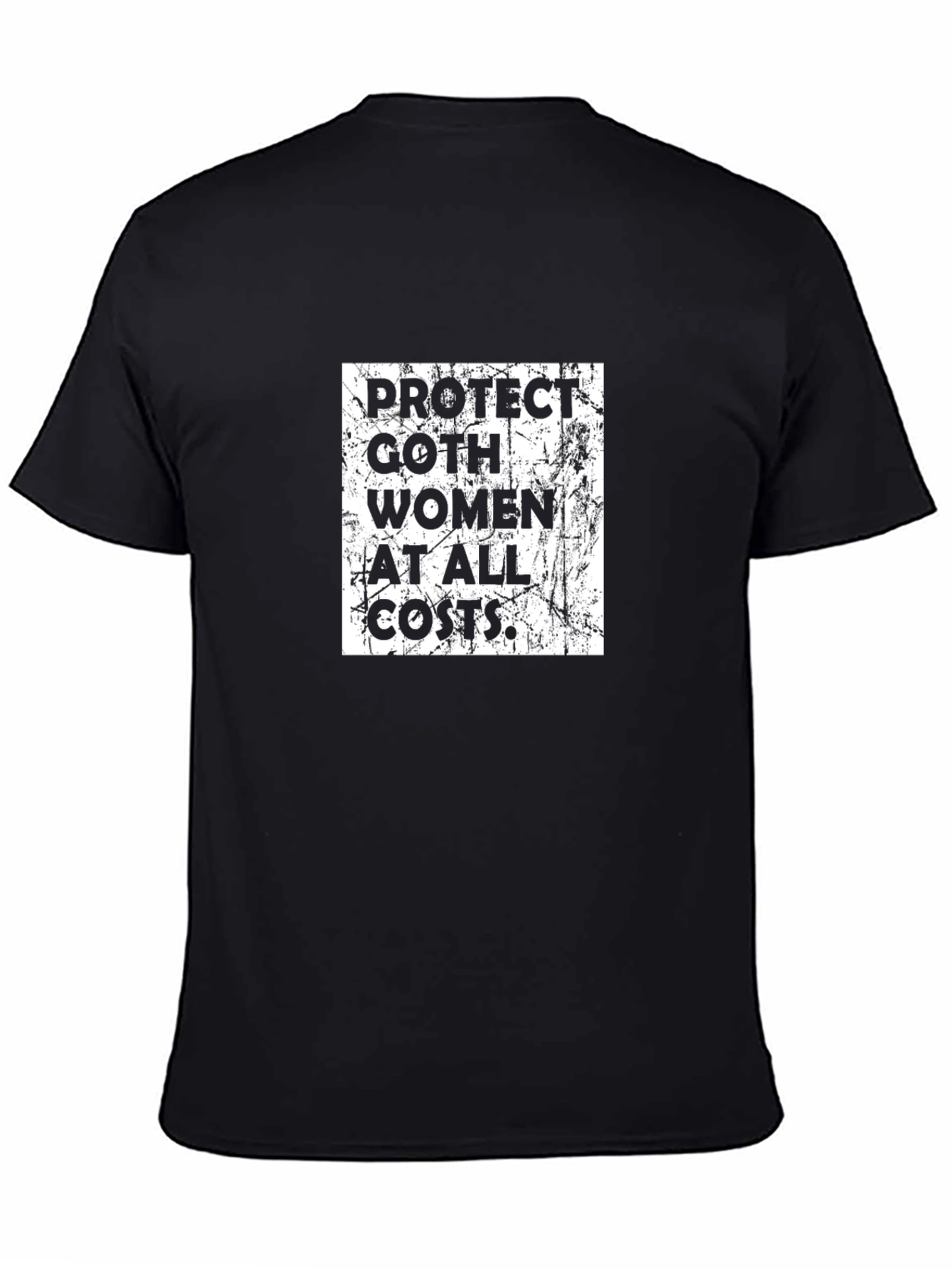 Protect Goth Women Graphic Tee - Black Cotton T-Shirt