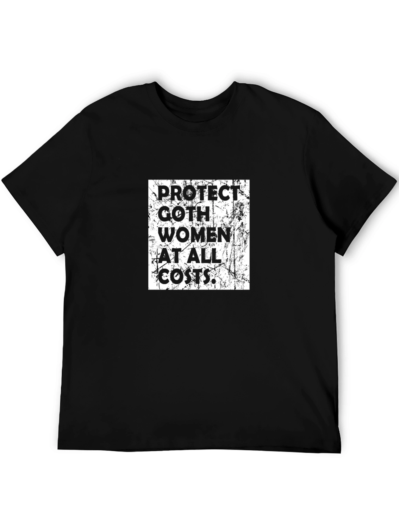 Protect Goth Women Graphic Tee - Black Cotton T-Shirt