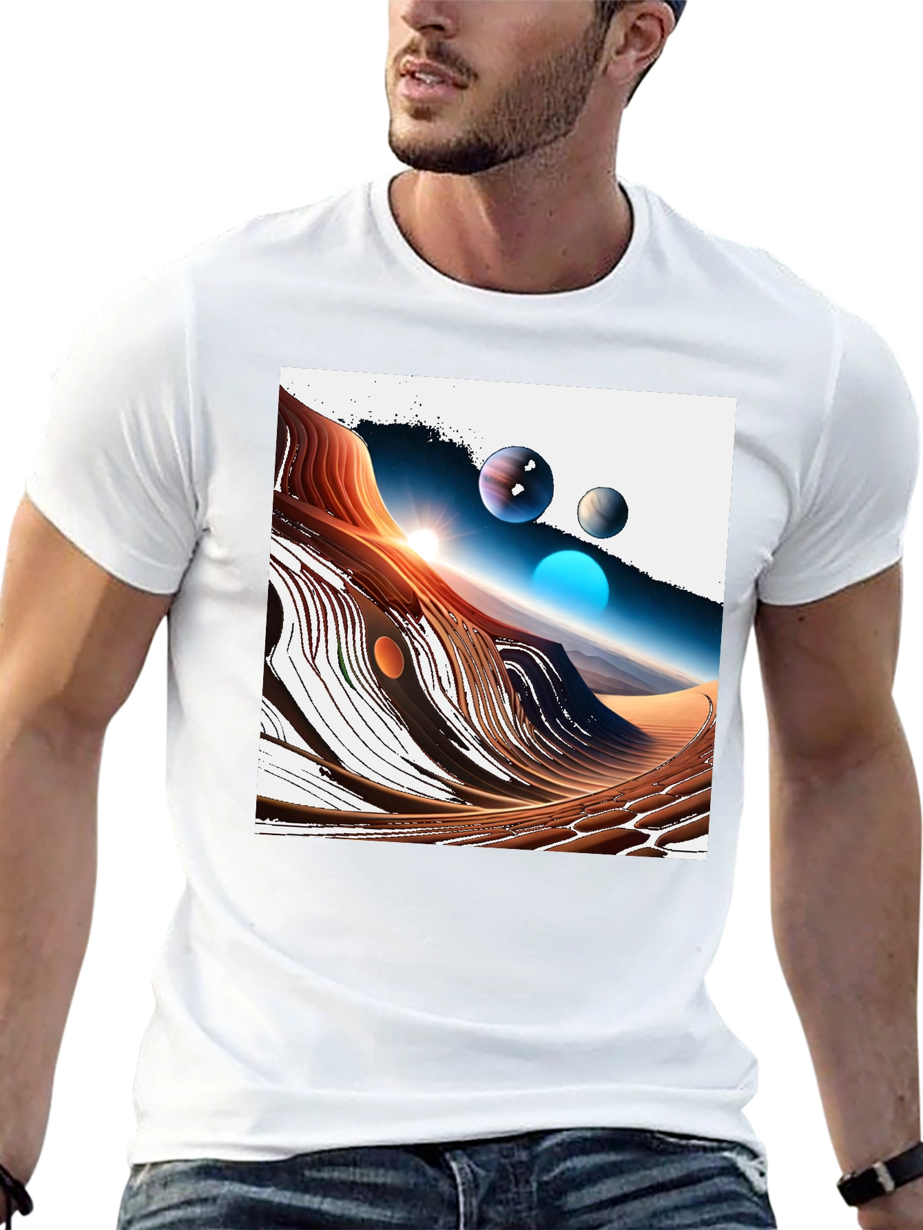 Cosmic Desert T-Shirt - Unique Graphic Tee