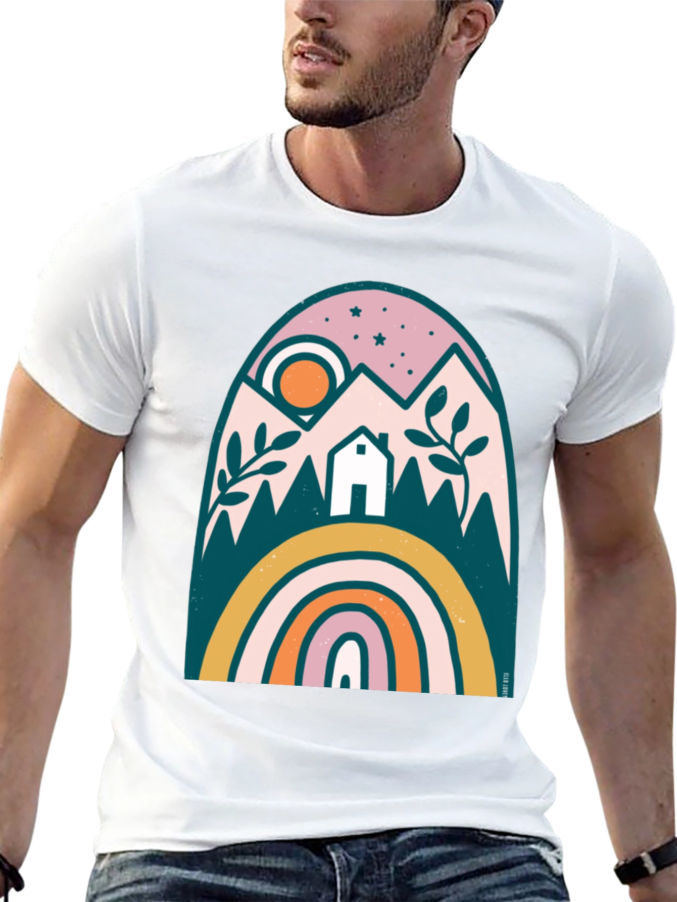 Mountain Rainbow Graphic Tee