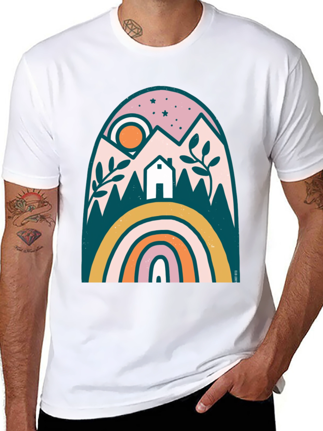 Mountain Rainbow Graphic Tee