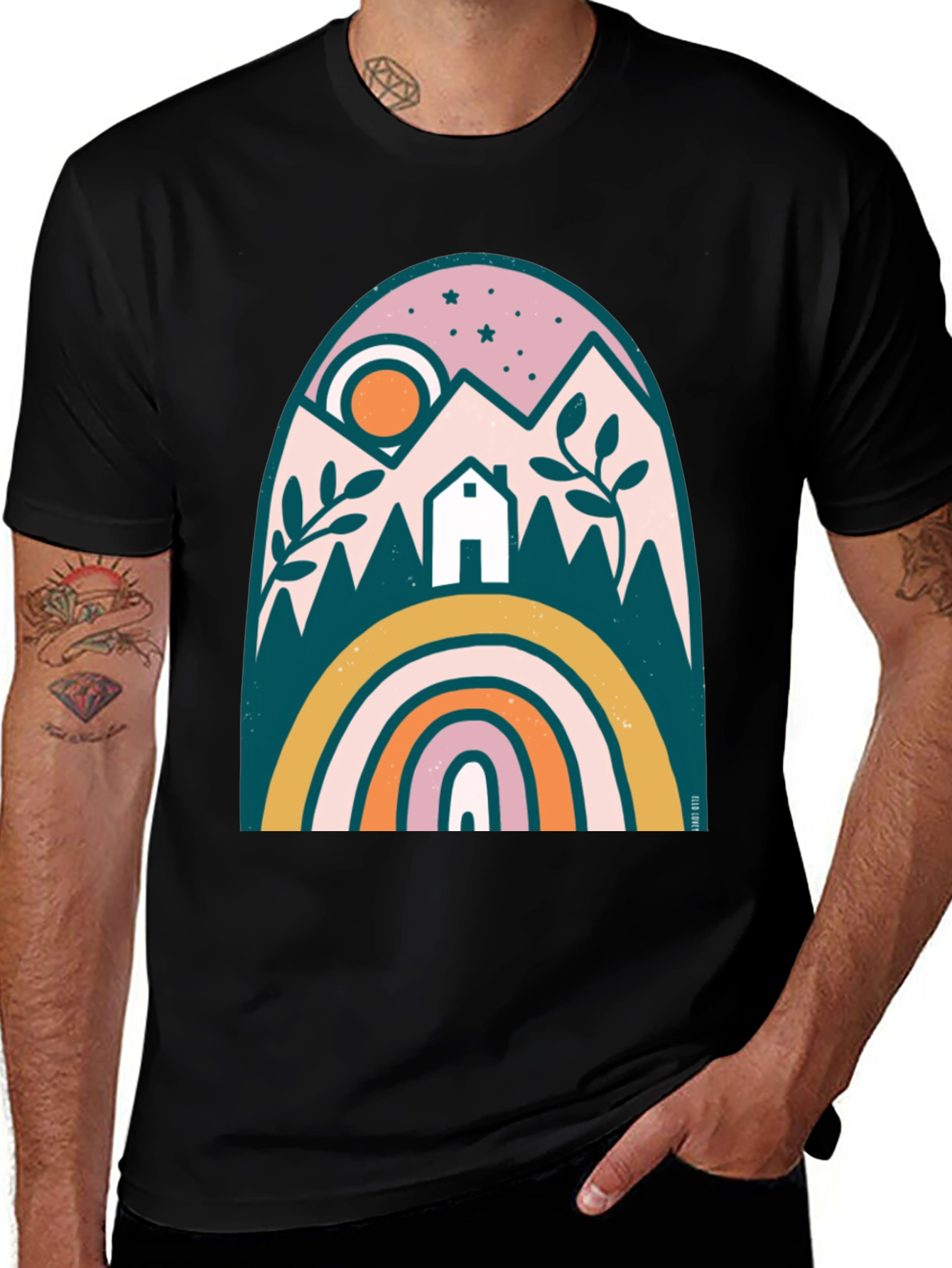 Mountain Rainbow Graphic Tee