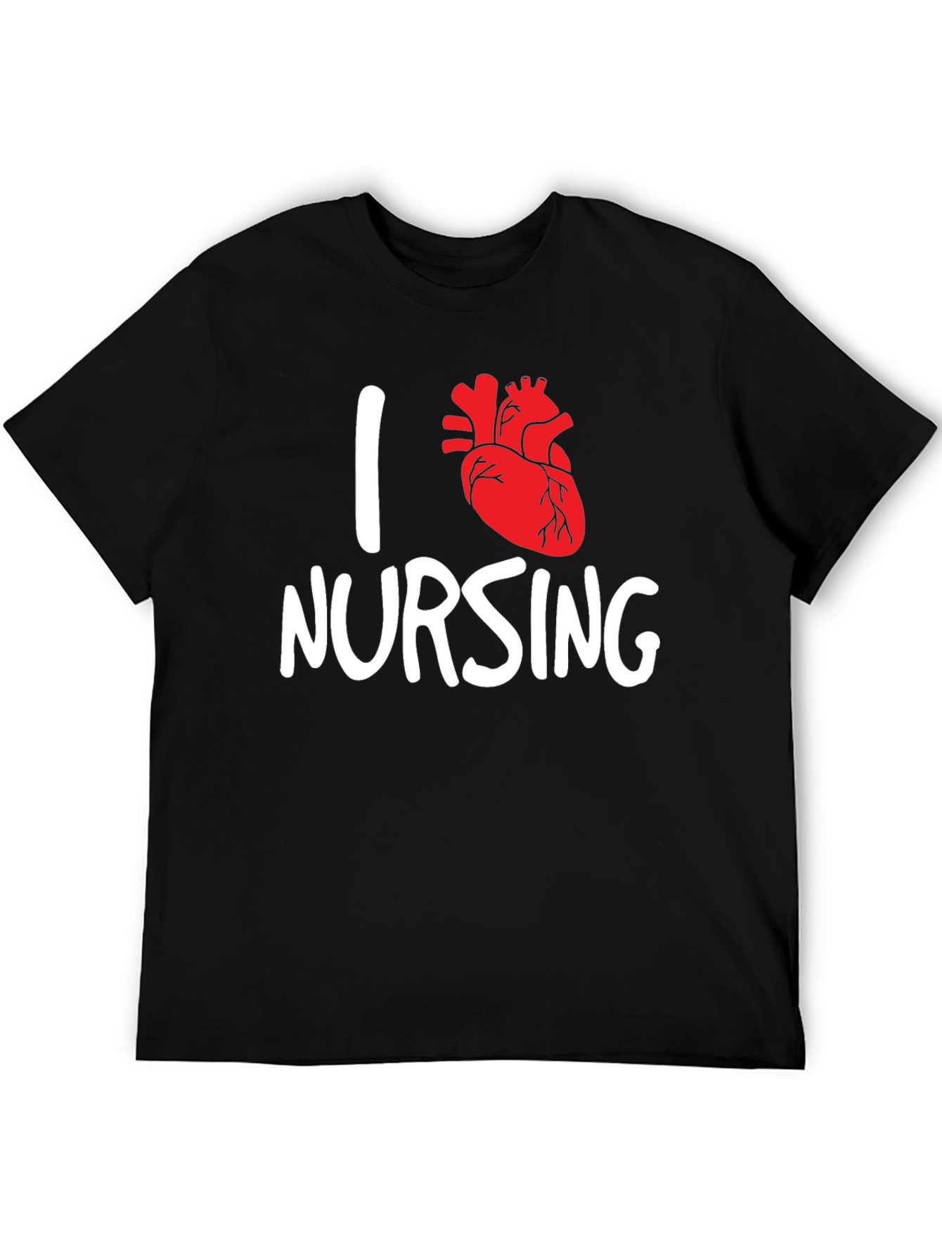 I Heart Nursing Graphic Tee - Black