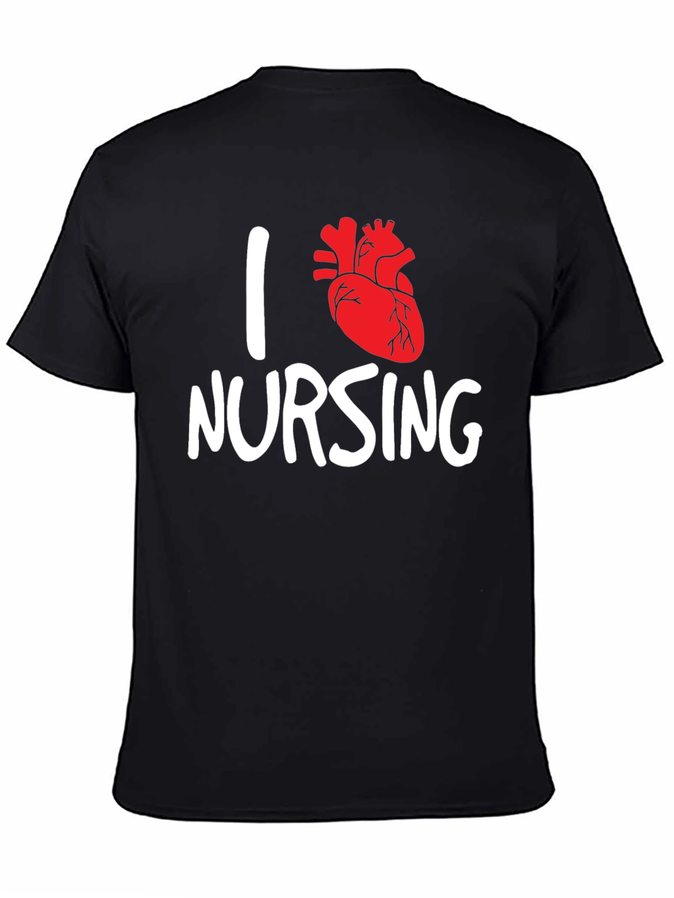 I Heart Nursing Graphic Tee - Black