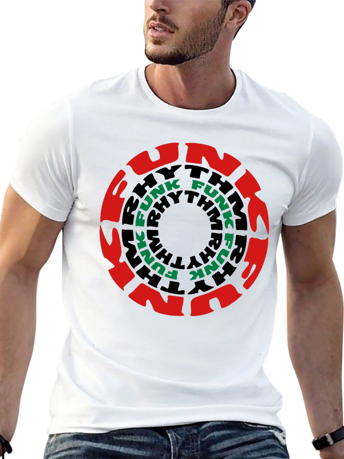 Funk Rhythm Black T-Shirt - Bold Graphic Print