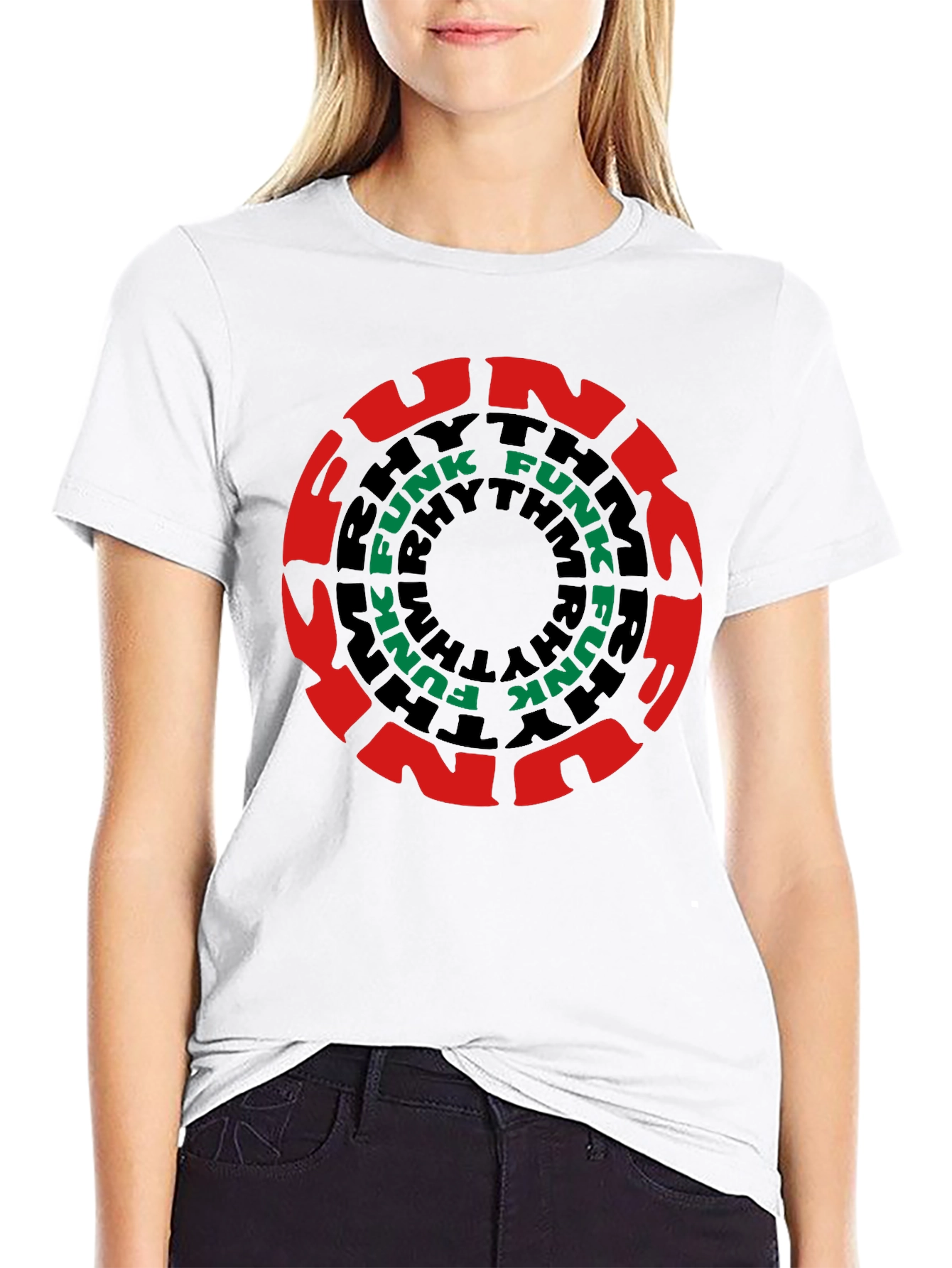 Funk Rhythm Black T-Shirt - Bold Graphic Print