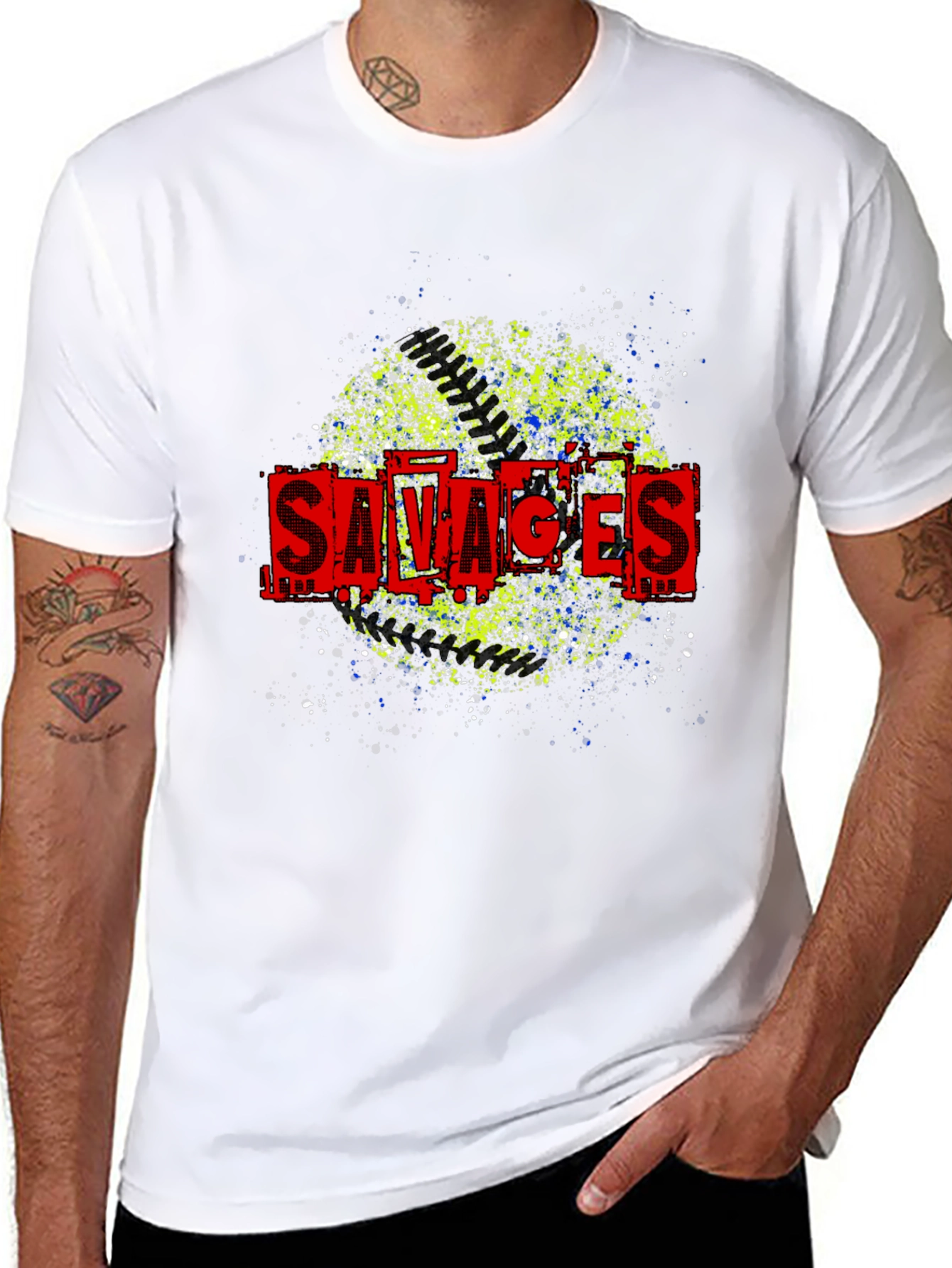 Savages Graphic Print Crew Neck T-Shirt