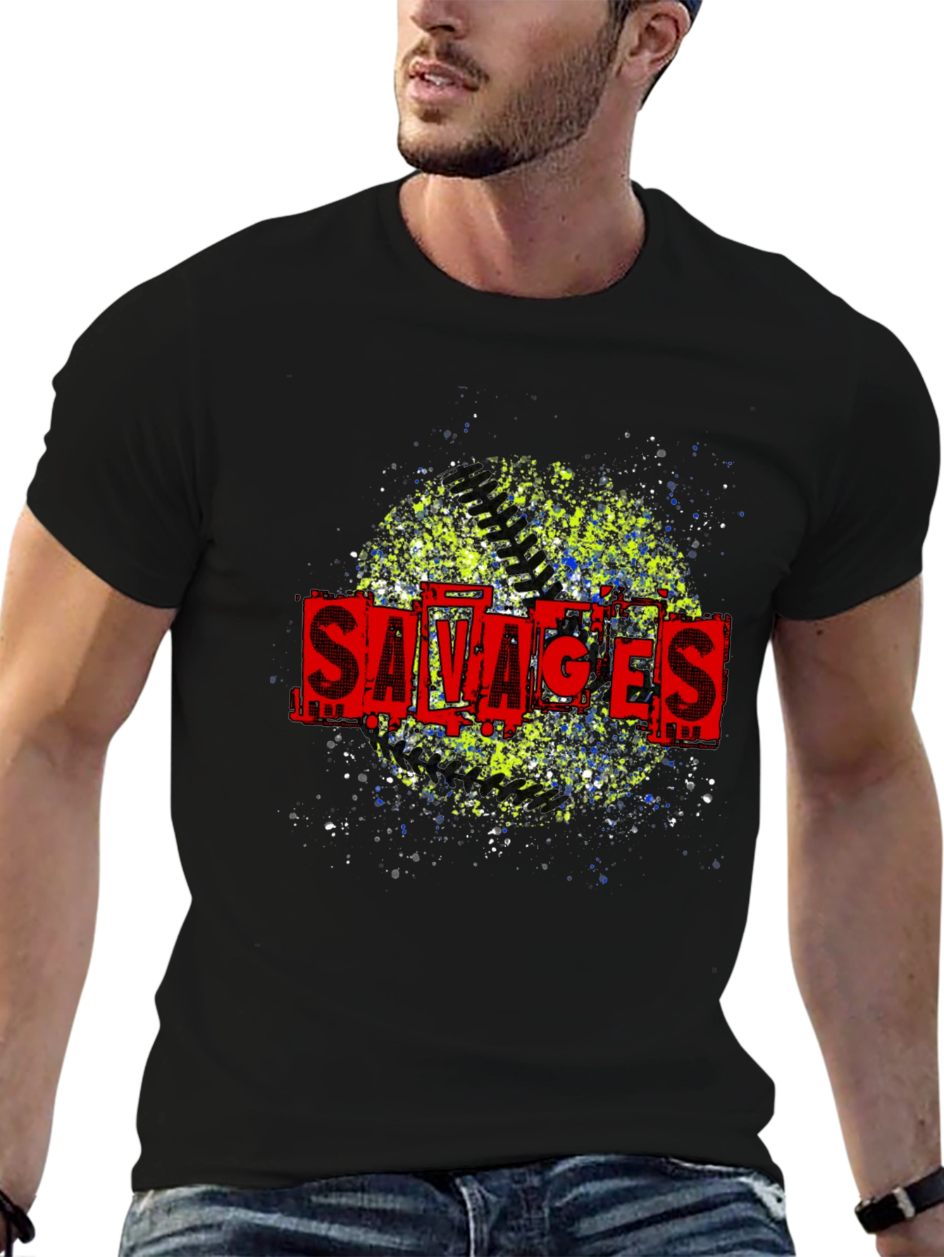 Savages Graphic Print Crew Neck T-Shirt