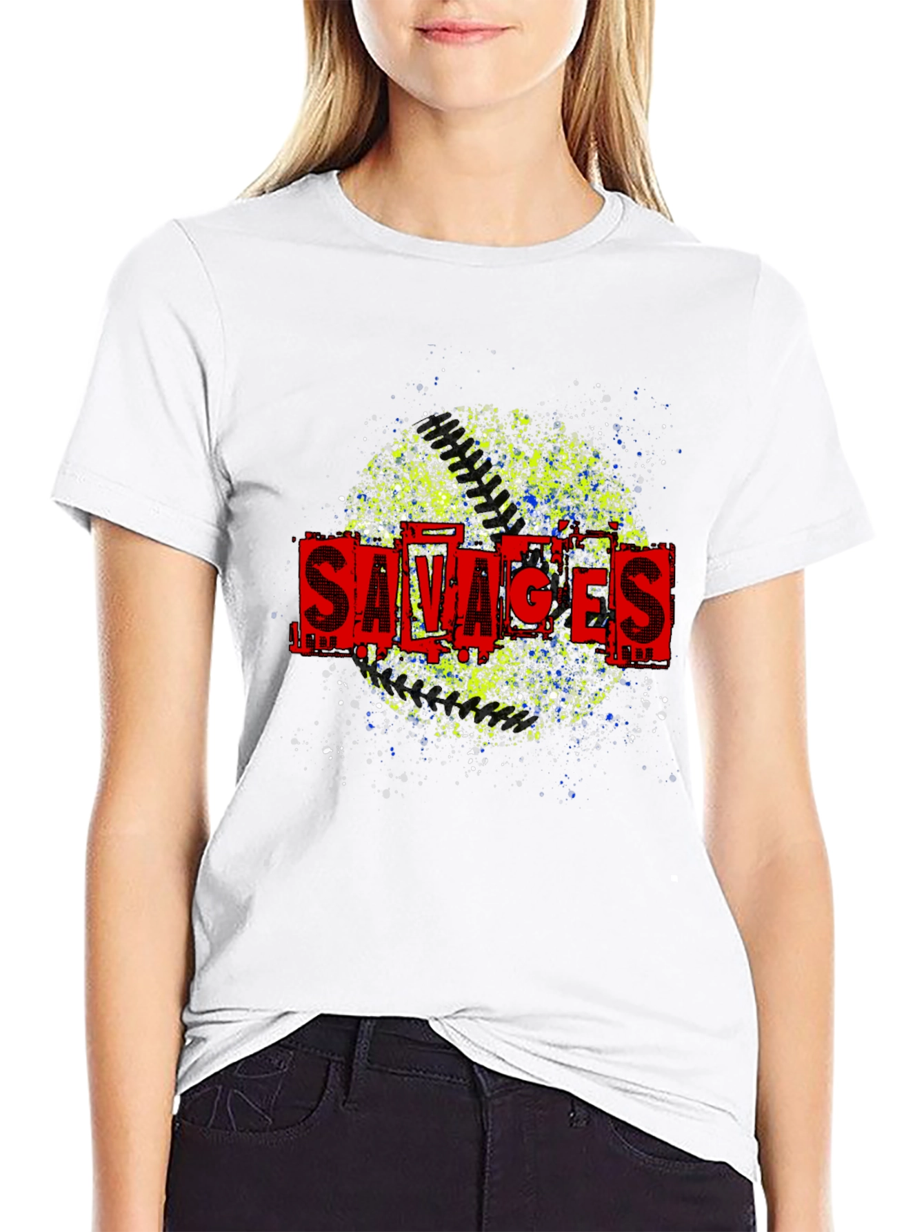 Savages Graphic Print Crew Neck T-Shirt