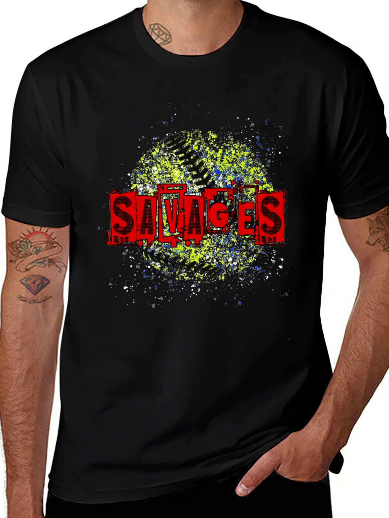 Savages Graphic Print Crew Neck T-Shirt