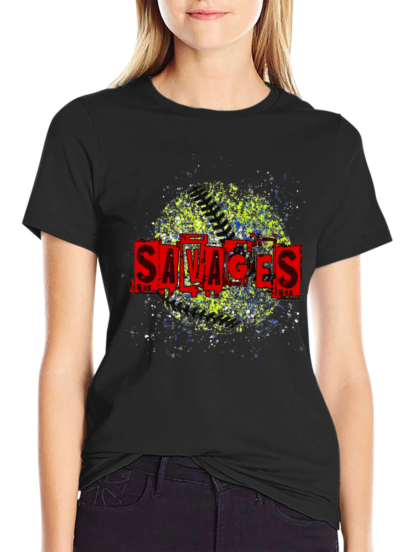 Savages Graphic Print Crew Neck T-Shirt