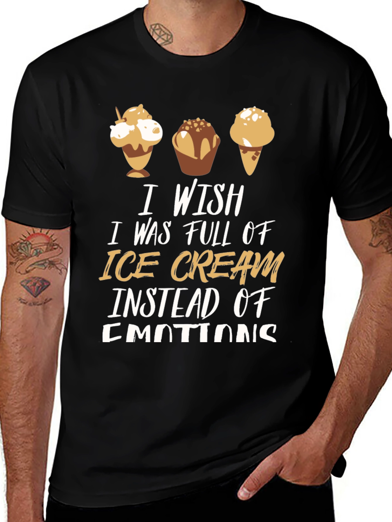 Ice Cream Emotions Graphic T-Shirt