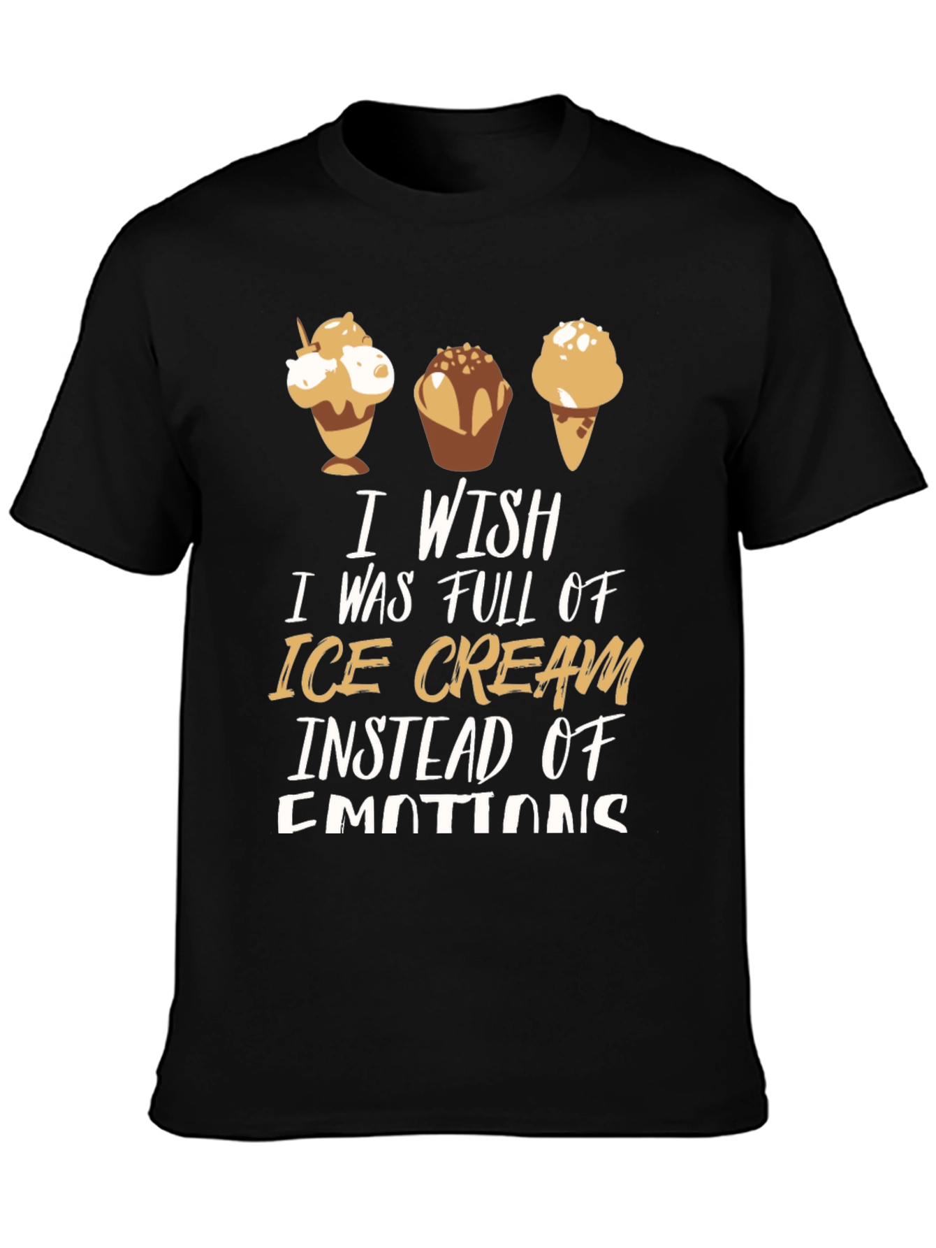 Ice Cream Emotions Graphic T-Shirt