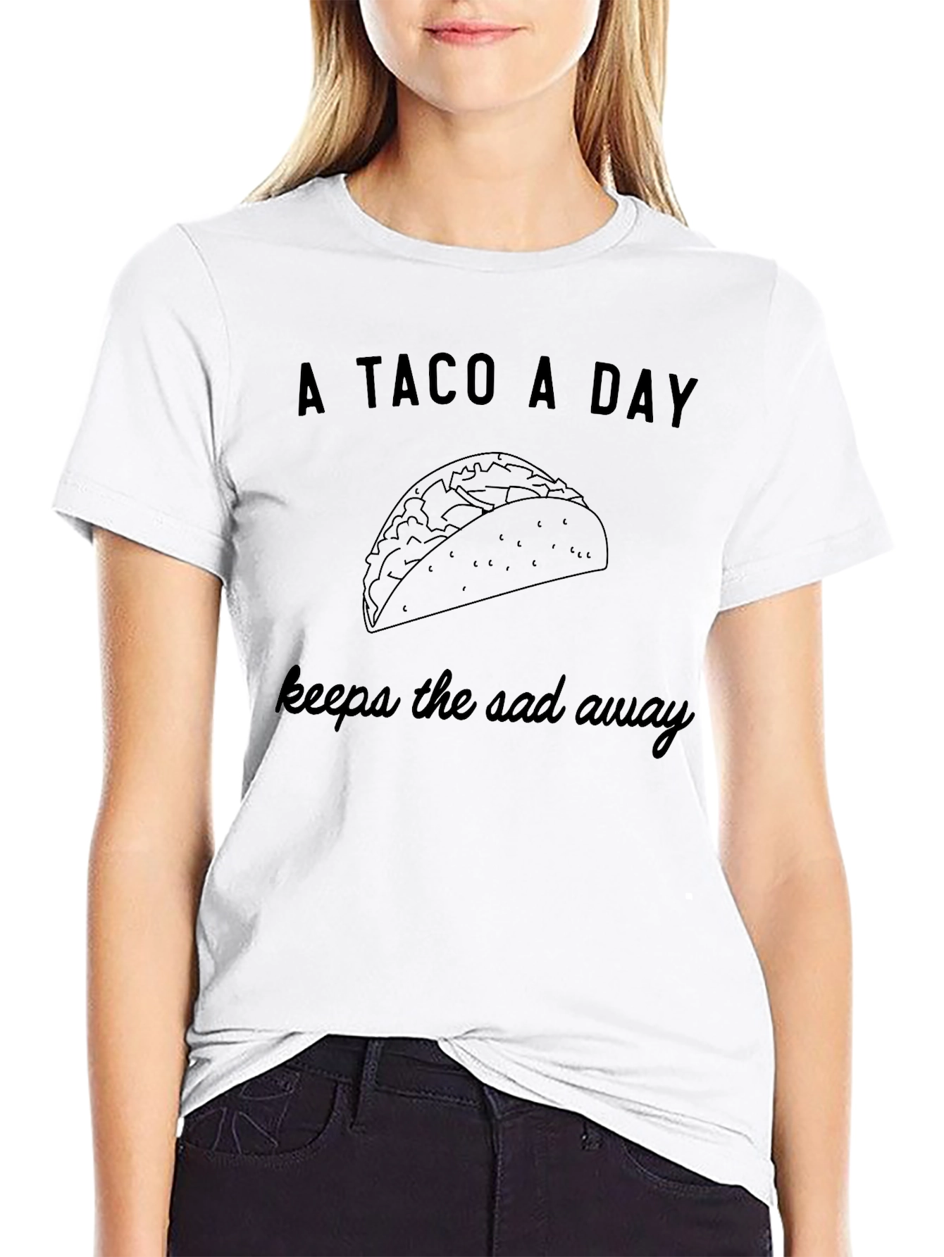 A Taco A Day Graphic Tee - Foodie T-Shirt
