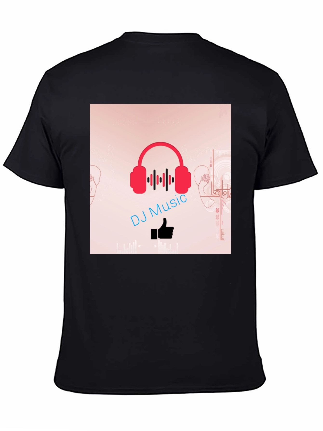 DJ Music Graphic T-Shirt - Trendy Black Tee