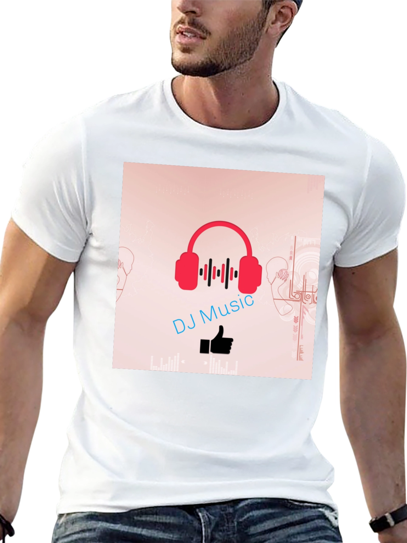 DJ Music Graphic T-Shirt - Trendy Black Tee