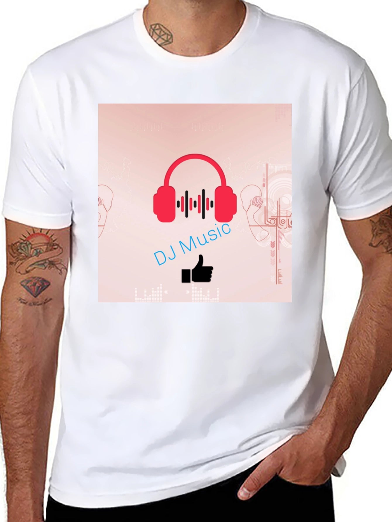 DJ Music Graphic T-Shirt - Trendy Black Tee