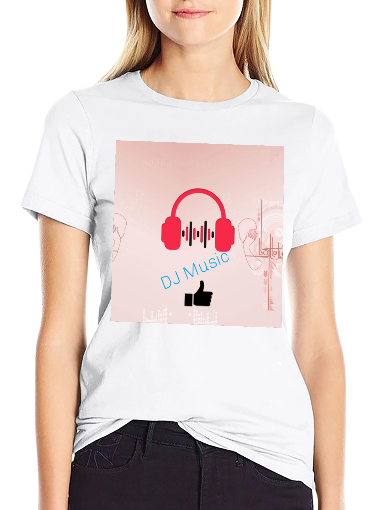 DJ Music Graphic T-Shirt - Trendy Black Tee