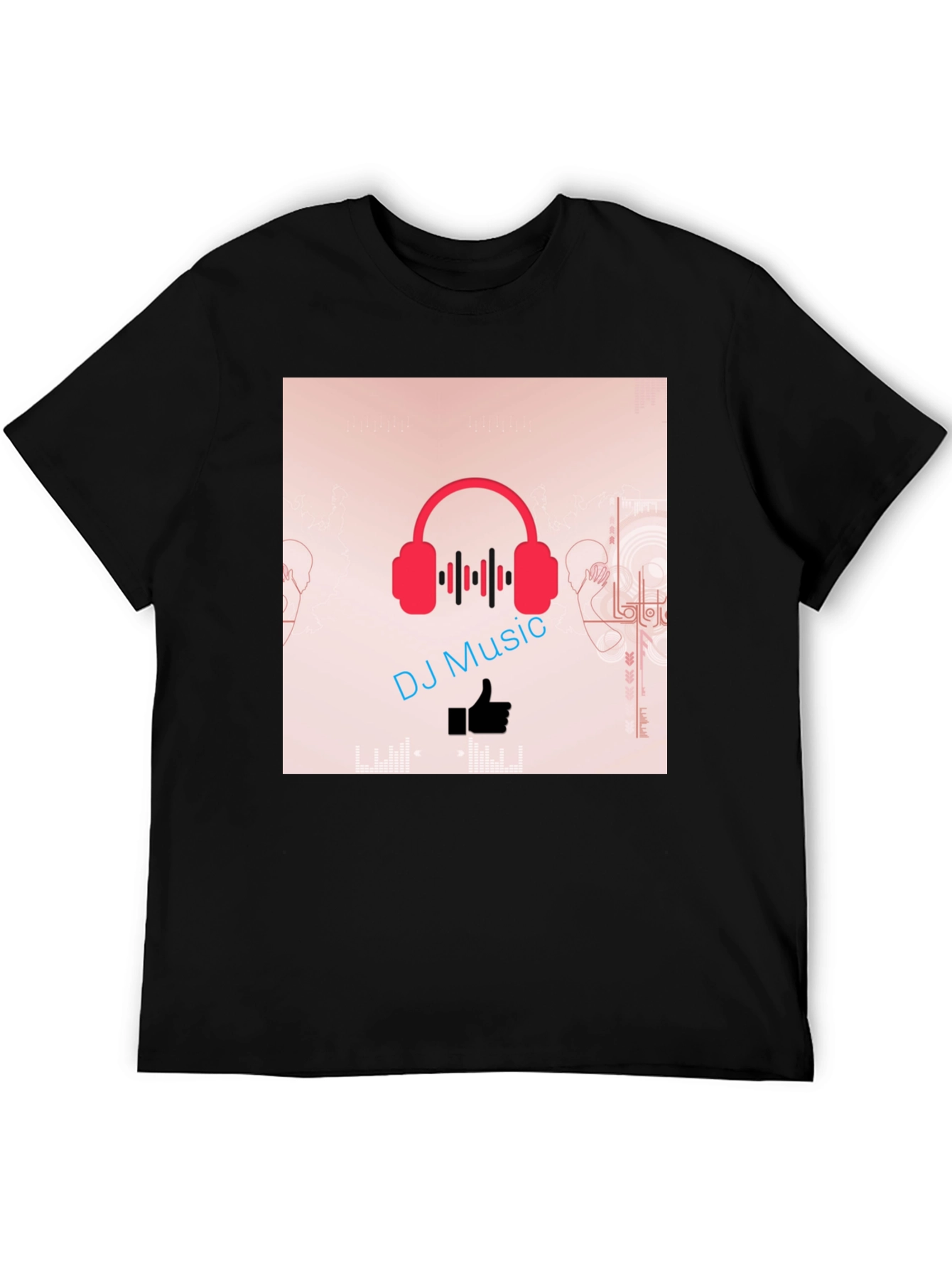 DJ Music Graphic T-Shirt - Trendy Black Tee