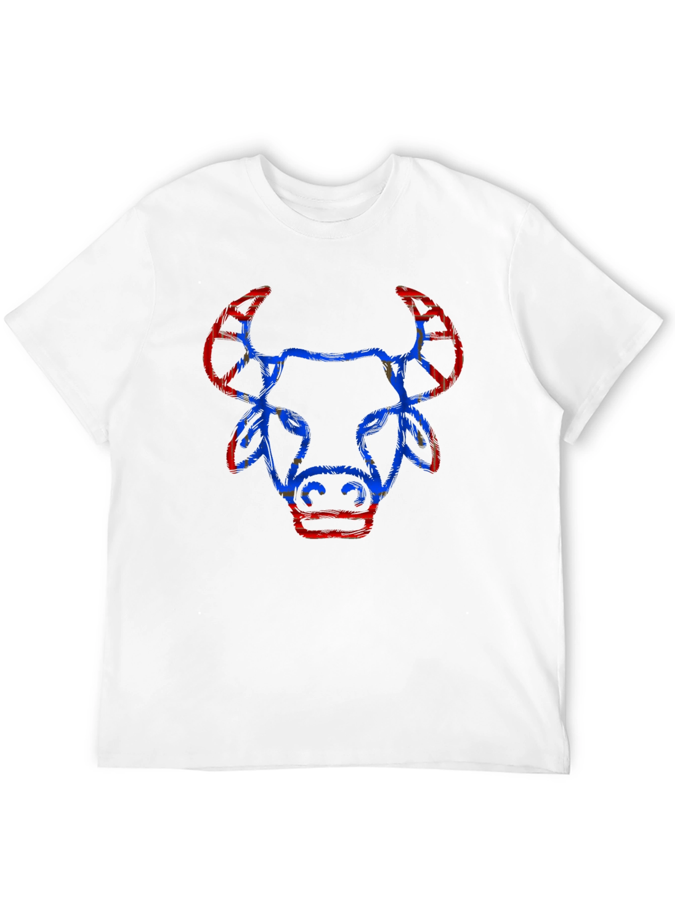 Cool Graphic Tee - Bull Design Black Cotton Shirt