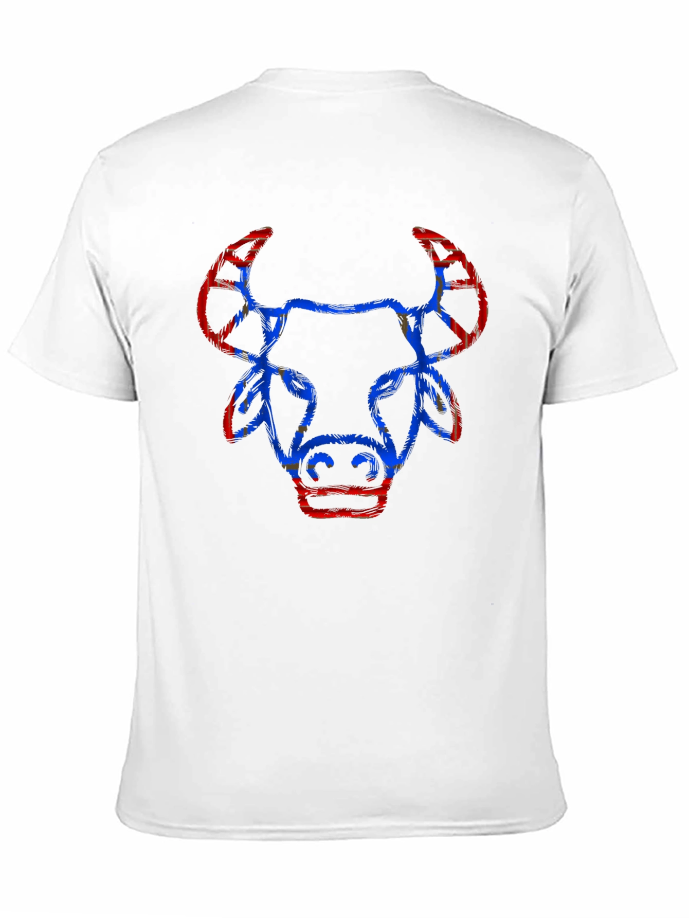 Cool Graphic Tee - Bull Design Black Cotton Shirt