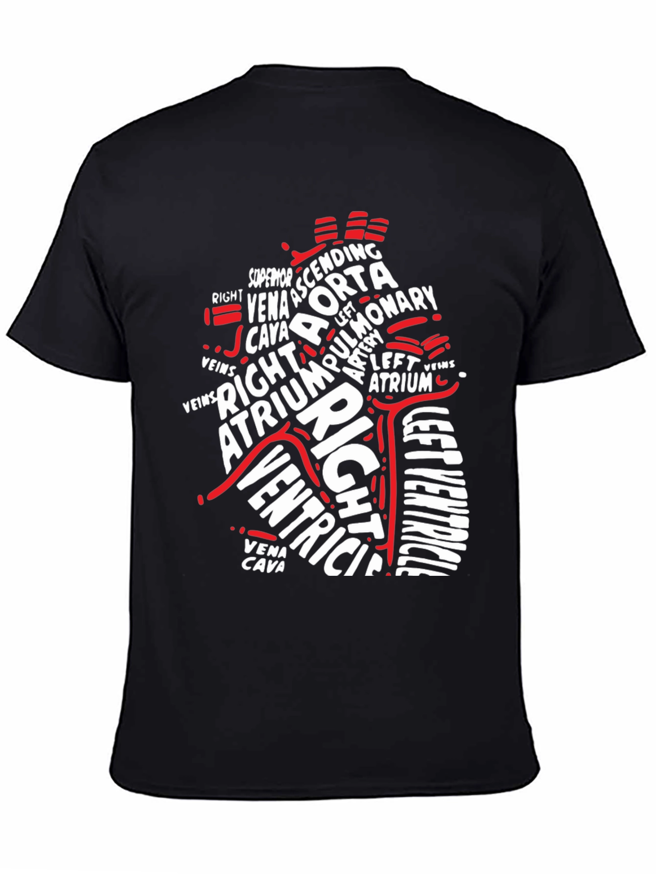 Anatomical Heart Typography Graphic T-Shirt