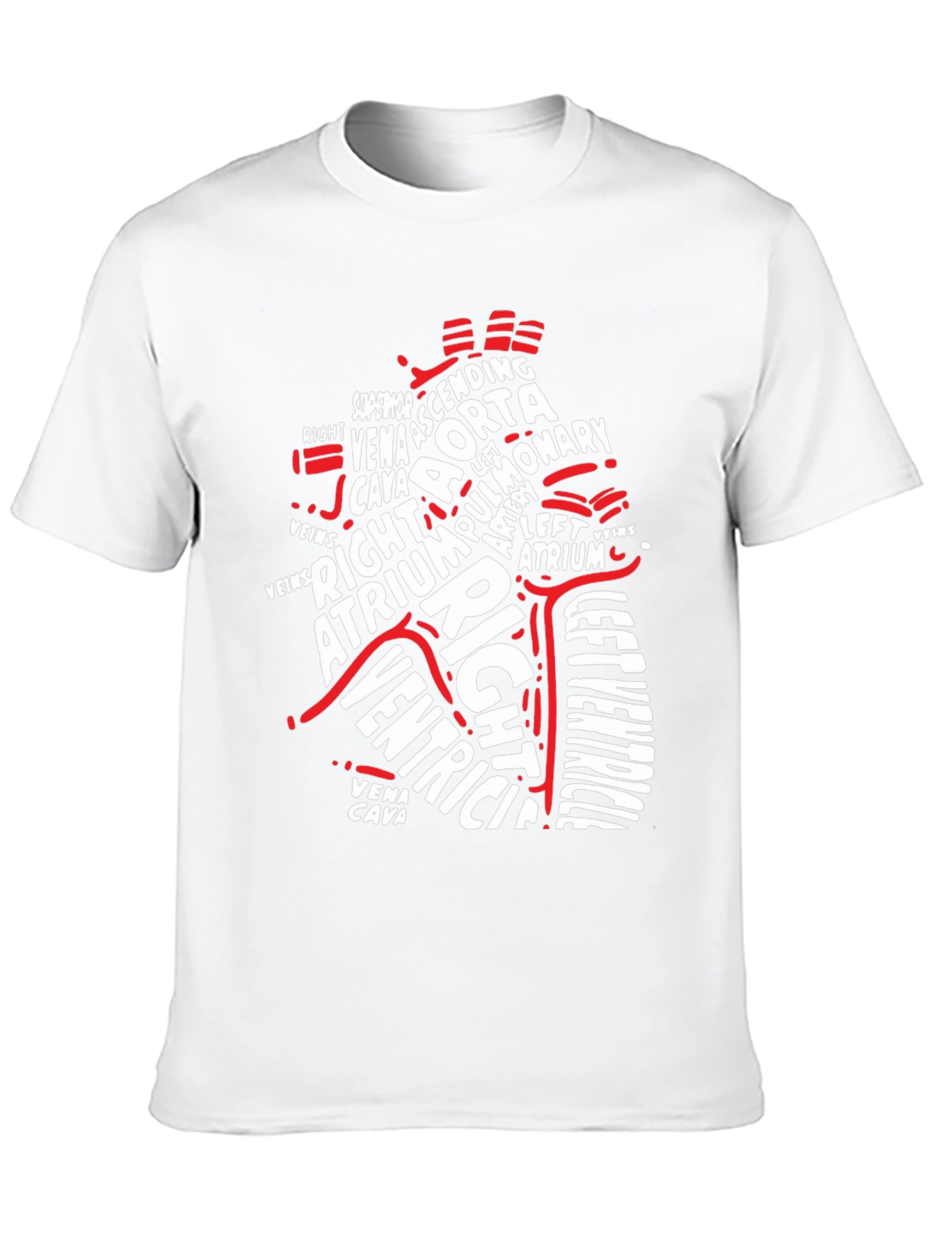 Anatomical Heart Typography Graphic T-Shirt
