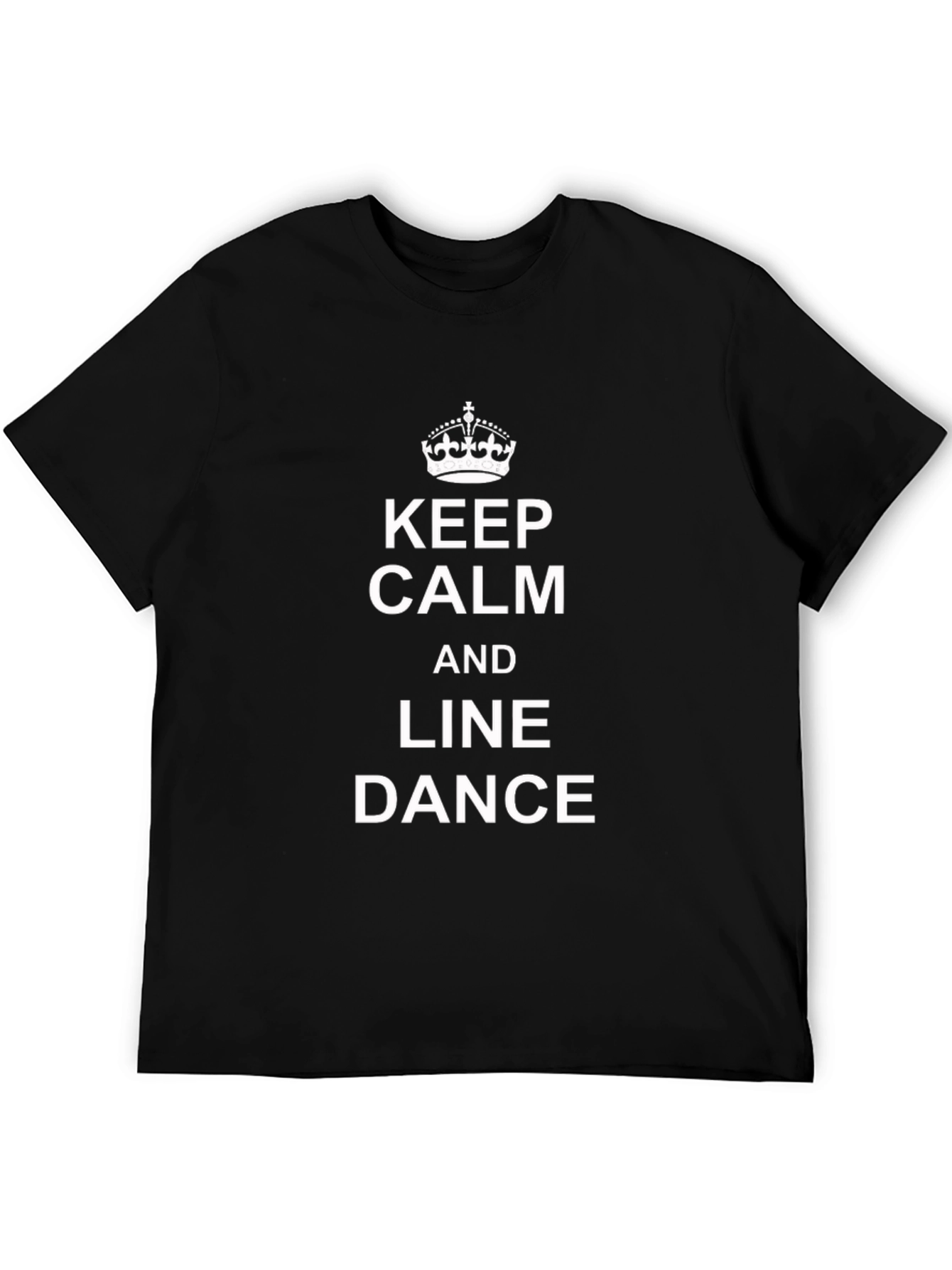 Keep Calm and Line Dance Black T-Shirt