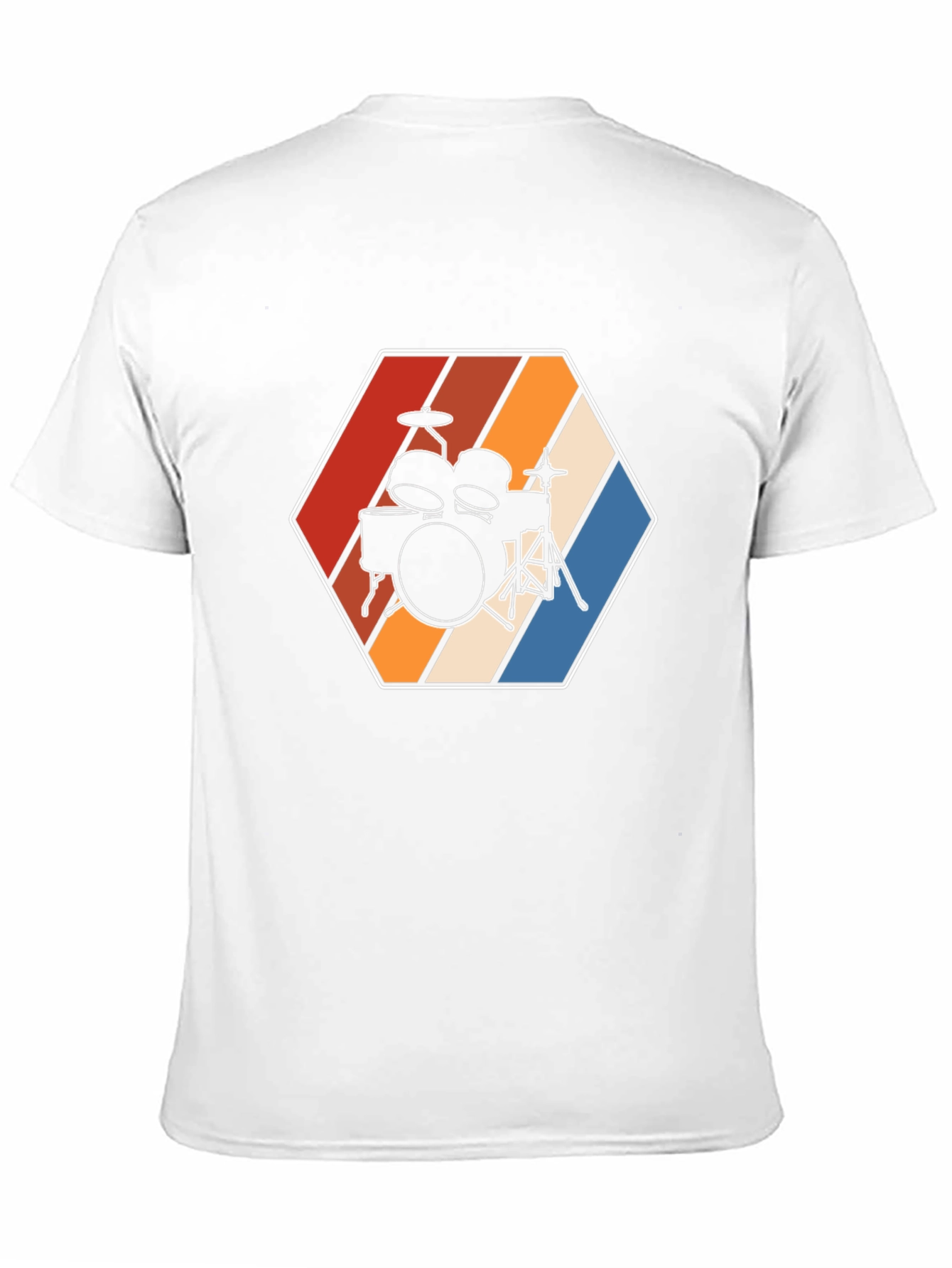 Retro Drum Kit Graphic Tee - Black T-Shirt