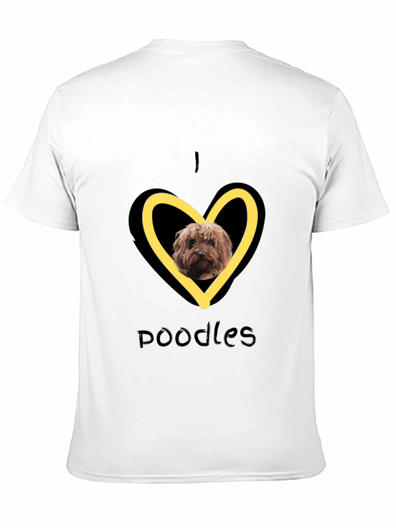 I Heart Poodles T-Shirt - Black Graphic Tee
